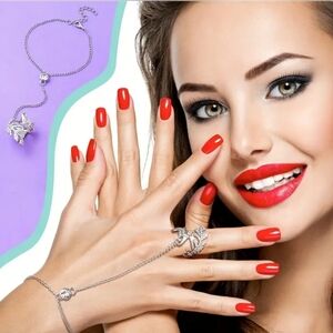 NIB SILVER BRACELET RING CHAINS YOUR CHOICE! 4 Styles To Choose From